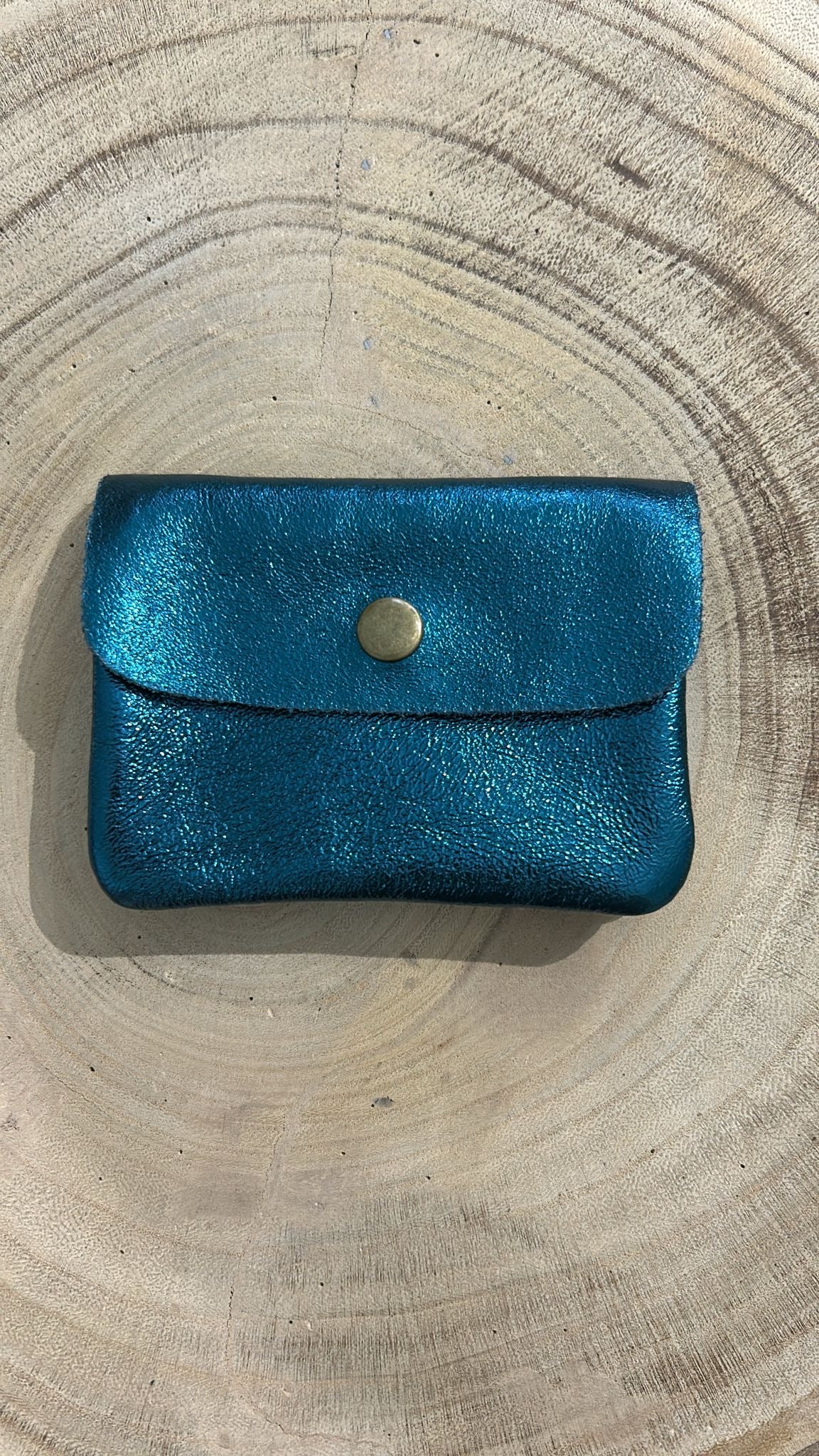 CARTERA PIEL AZUL COBALTO