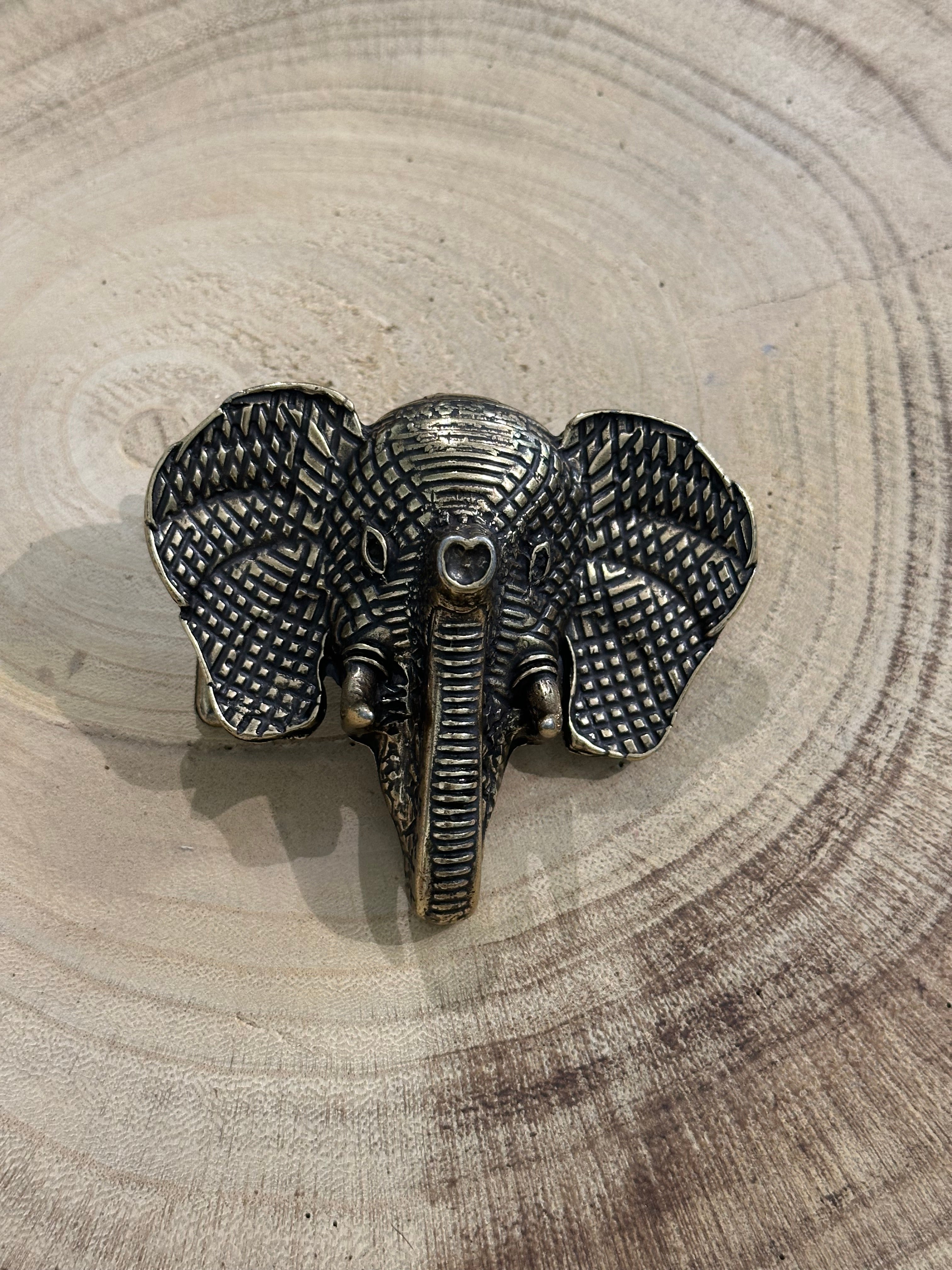 HEBILLA CABEZA ELEFANTE ORO